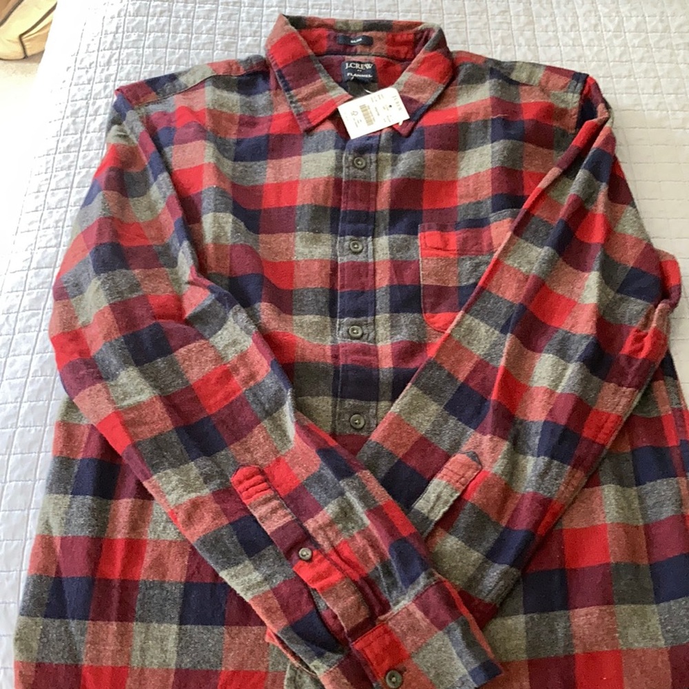 J Crew Factory Flannel Plaid shirt